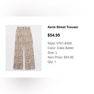 aerie Leopard Print Street Trouser in Neutral Tones